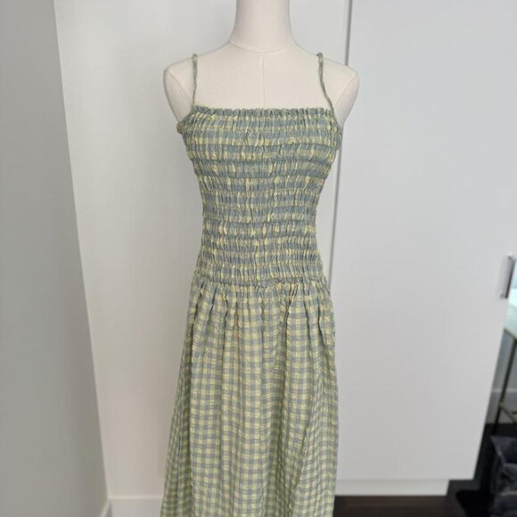 The New Society Green and Yellow Gingham Dress - Picture 6 of 6